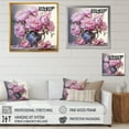 thumbnail image 4 of Designart "Still Life Of Pink Peony Bouquet I" Peonies Floater Framed Canvas Wall Art, 4 of 5