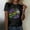 Black(New), variant on PNTUTB Women's Summer 2026 Mardi Gras Printed Casual Short Sleeve Round Neck Loose Comfortable T Shirt