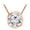 Rose Gold, variant on 0.6 Carat Round Diamond Bezel Solitaire Pendant Necklace K Color SI1 Clarity 14K White Gold 16" Silver Chain