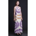 thumbnail image 3 of Bimba Tie-Dye Ladies Sleeveless Long Print Maxi Dress with Side Slits Summer Wear-Medium, 3 of 6