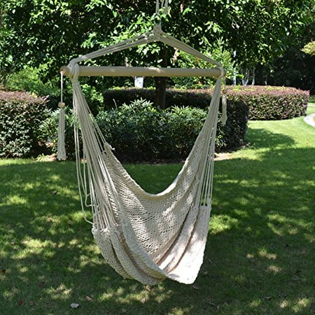 Strong Camel Hanging Swing Cotton Rope Hammock Chair Patio Porch Garden Outdoor