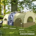thumbnail image 4 of Outsunny 4-6 Person Camping Tent, 3000mm Waterproof and UPF30+, Khaki, 4 of 10