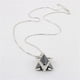 thumbnail image 5 of Colr de cadena de suéter de aleación con colgantes triangures de hexagrama de cristal gris Zulema collar de triángulo de cristal, 5 of 8