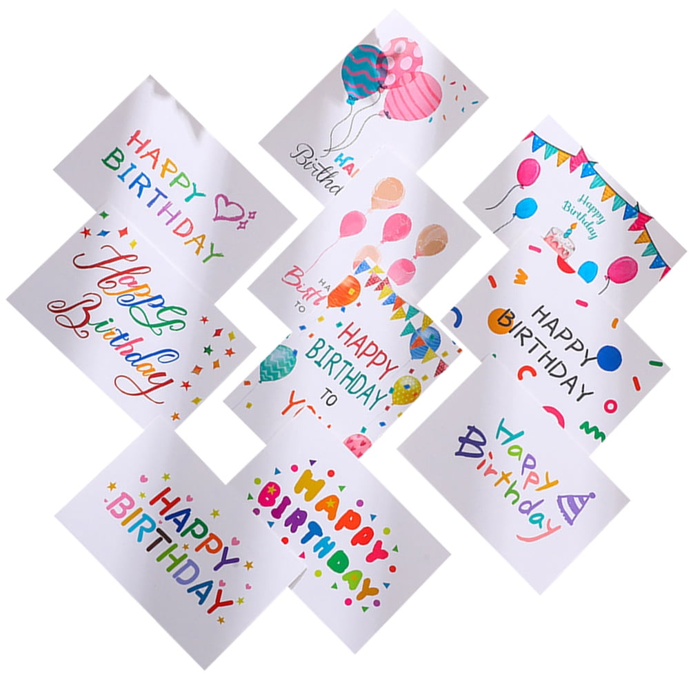 10pcs Birthday Cards Happy Birthday Greeting Cards Birthday Gift Cards