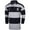 Navy with Grey stripes, variant on Malham Scotland Thistle Longsleeve Striped Rugby Shirt for Men 100% Cotton