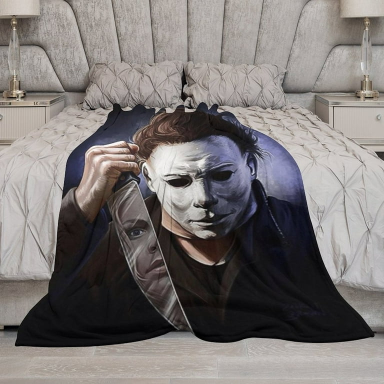Michael Myers Halloween Super Soft Flannel Blanket Lightweight Air Conditioning Blanket Comfortable Quilt for Adults Kids