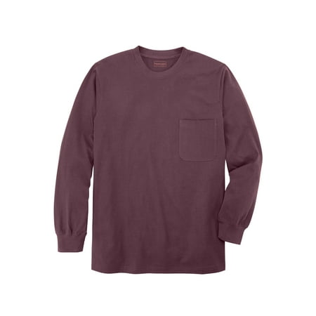 - Men's Big & Tall Heavyweight Long-sleeve Pocket Crewneck Tee By Boulder Creek