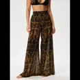 thumbnail image 4 of Pantalones Anchos de Cintura Alta con Elástico para Mujer, Pantalones Casuales Largos para Estar en Casa Amarillo XL, 4 of 6