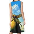 thumbnail image 2 of Butterfly Windmill Spring Summer Dresses for Women Fashion T-shirt Dress Casual Sleeveless Loose Sundress with Pockets, 2 of 5