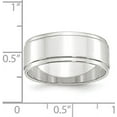 thumbnail image 3 of Avariah Diamonds Solid 10k White Gold 8.2mm Flat with Step Edge Wedding Band Size 11 - Ring Size 11.0, 3 of 6