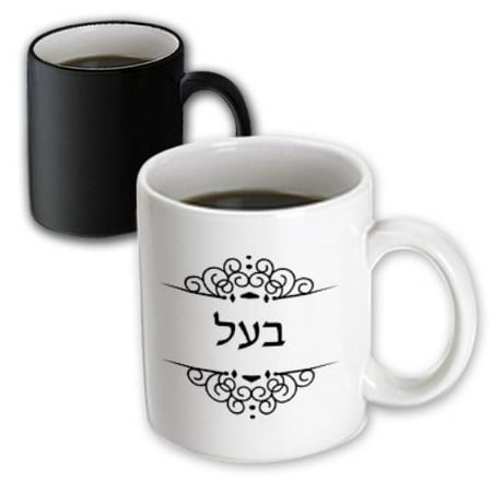 3dRose Baal. word for Husband in Hebrew text. half of Jewish His and Hers set, Magic Transforming Mug,