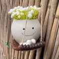 thumbnail image 4 of Trilenars  Wall Hanging Planters, Small Succulent Pot, Smile Face Resin Flower Pot, Succulent Flowers Plants Pot, Swing Face Planters Pots, Nursery Pot Flower Vase, For Indoor Outdoor Home Decor, 4 of 7