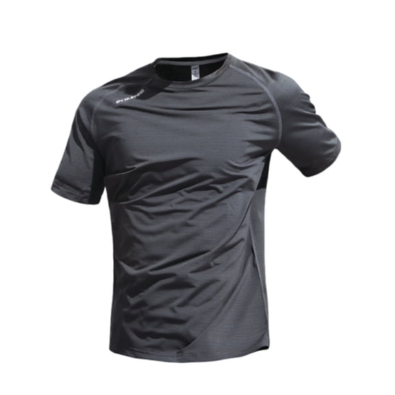 Havenx Men's Swim Shirts Short Sleeve Sun Protection Upf 50 Tshirts Fast Dry Moisture Wicking T Shirts Athletic Workout Casual Loose Fit Running Swim Clothes,Dark Gray L