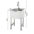 thumbnail image 5 of TRINITY BASICS EcoStorage® | 18x16x13 Basin | Stainless Steel Utility Sink | NSF | w/ Pull-Out Faucet | Chrome, 5 of 7
