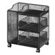 thumbnail image 1 of Estante esquinero para almacenamiento de esterillas de yoga móviles, bloque de yoga deportivo, carrito de accesorios de gimnasio Negro, 1 of 8