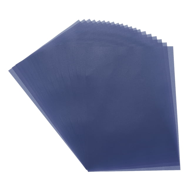 Uxcell Colored Vellum Paper, 50 Sheet Deep Blue Transparency 8.5 x 11 Printable Vellum Paper, Translucent Sheets for Invitations