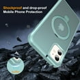 thumbnail image 2 of for iPhone 11 Case with Stand [ Grade Drop Tested][Compatible with Magnet] Ring Translucent Slim Hard Back Soft Edge, Green, 2 of 14