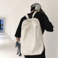thumbnail image 3 of Mochila Mochila de moda Mochila para estudiantes Correa de hombro ajustable Cremallera Daybag (Blanco), 3 of 7