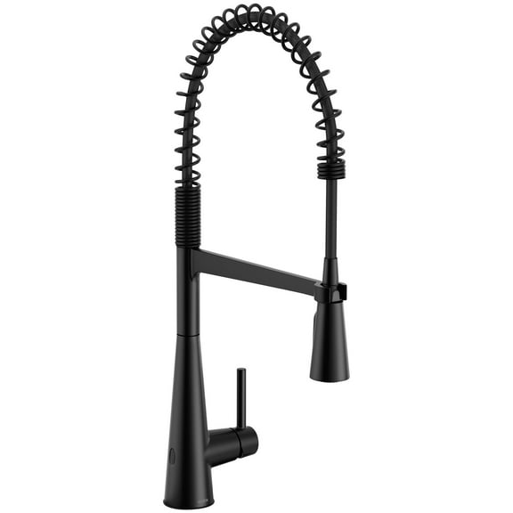 Moen 5925Ew Sleek 1.5 GPM Single Hole Pre-Rinse Pull Down Kitchen Faucet - Black
