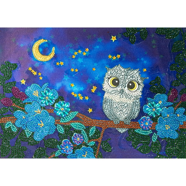 Cuadros Decorativos Parte especial en forma de taladro diamante pintura búho 5D DIY arte hecho a mano regalo Tmvgtek embutido en tela