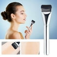 thumbnail image 2 of Professional Makeup Brush for Liquid Foundation, Powder, Eyeshadow - Lightweight, Soft, Natural Finish - Aluminum Handle Cosmetic Tool (Silver), 2 of 7