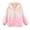 Pink, variant on Girls Gradient Heart Print Jacket Lightweight Windbreaker Outerwear for Autumn Outdoor Activities,Sizes 3-4 Years