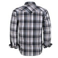 thumbnail image 2 of Coevals Club Men's Western Shirt Cowboy Plaid Country Pearl Snap Button Long Sleeve Two Pockets Work Shirts 02 Yellow White Grey Large, 2 of 7