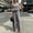 Black, variant on Floleo Women Gingham Two Piece Outfit Round Neck Sleeveless Ruffle Top Back Cutout High Waist Wide Leg Pants Summer Matching Set