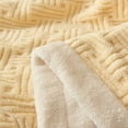 thumbnail image 6 of Fleece Throw Blanket for Couch - Soft & Warm Fluffy Cream Blanket, Decorative and Giftable Striped Blankets for Women, Men, 40"x59", 6 of 6