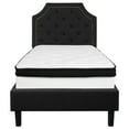 thumbnail image 5 of Flash Furniture Brighton Twin Size Tufted Upholstered Platform Bed in Black Fabric with Memory Foam Mattress, 5 of 5