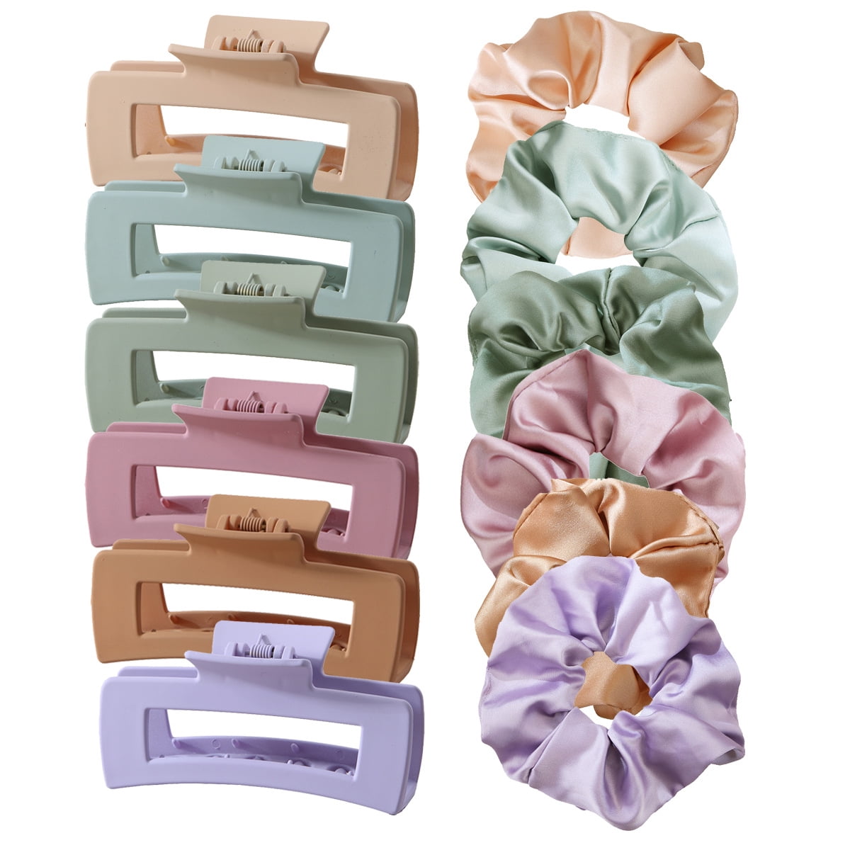 Large Hair Claw Clips Set, 12 Pack Matte Non-Slip Hair Clips for Women, Strong Hold for Thick Hair & Everyday Styling