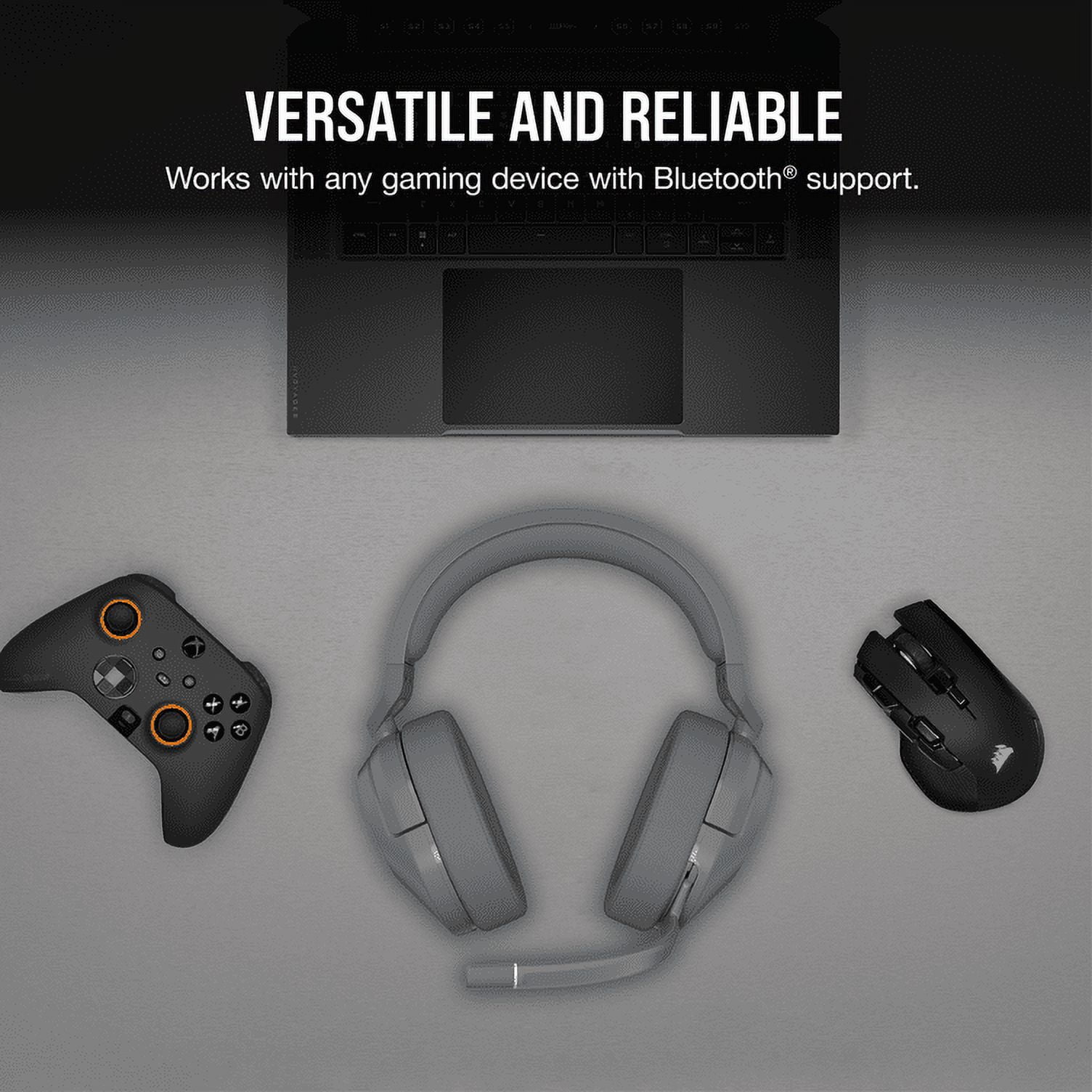 Corsair HS55 Wireless Core Gaming Headset Wireless Audio or Bluetooth for PC, PS5, PS4 Mobile - Gray