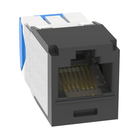 Panduit CJE6X88TGBL Mini-Com TX6 10 Gig Cat6a Corrosion Resistant Jack Module, Black