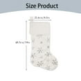 thumbnail image 3 of XJGHHSY 4 Pack Christmas Stockings - 19 inch Cream White Faux Fur Xmas Stockings with Silver Sequin Snowflakes Super Soft Thick Plush Xmas Stockings for Christmas Decoration Holiday Decor,White, 3 of 8