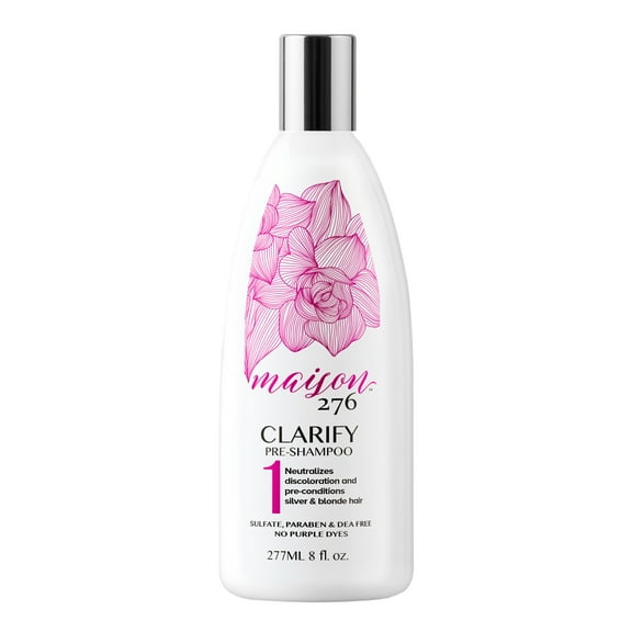 Maison 276 CLARIFY Pre-Shampoo for Grey & Silver Hair – Removes Buildup, Restores Clarity & Shine, No Purple Dyes, Plant-Based Weekly Reset, 8 oz