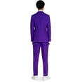 thumbnail image 2 of Teen Boys Solid Color Party Suit - Prom and Wedding Party Outfit - Including Blazer, Pants and Tie, 2 of 9