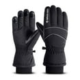 thumbnail image 2 of Penkiiy Winter Gloves for Men Men's Gloves Winter Outdoor Windproof Ski Riding Touch-Screen Plus Velvet Double Layer Warm Gloves Black Gloves, 2 of 9