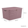 thumbnail image 3 of KIT CAJA RTTN C/TAPA CH Y MED 4P ROSA MA PLASTICOS LA ARDILLA Tipo Rattan (Rosa), 3 of 4
