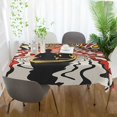 thumbnail image 3 of Yayeee Tablecloths 60" x 60" Rectangle Wrinkle Resistant Party Table Cover, Abstract Boat Ride, 3 of 8