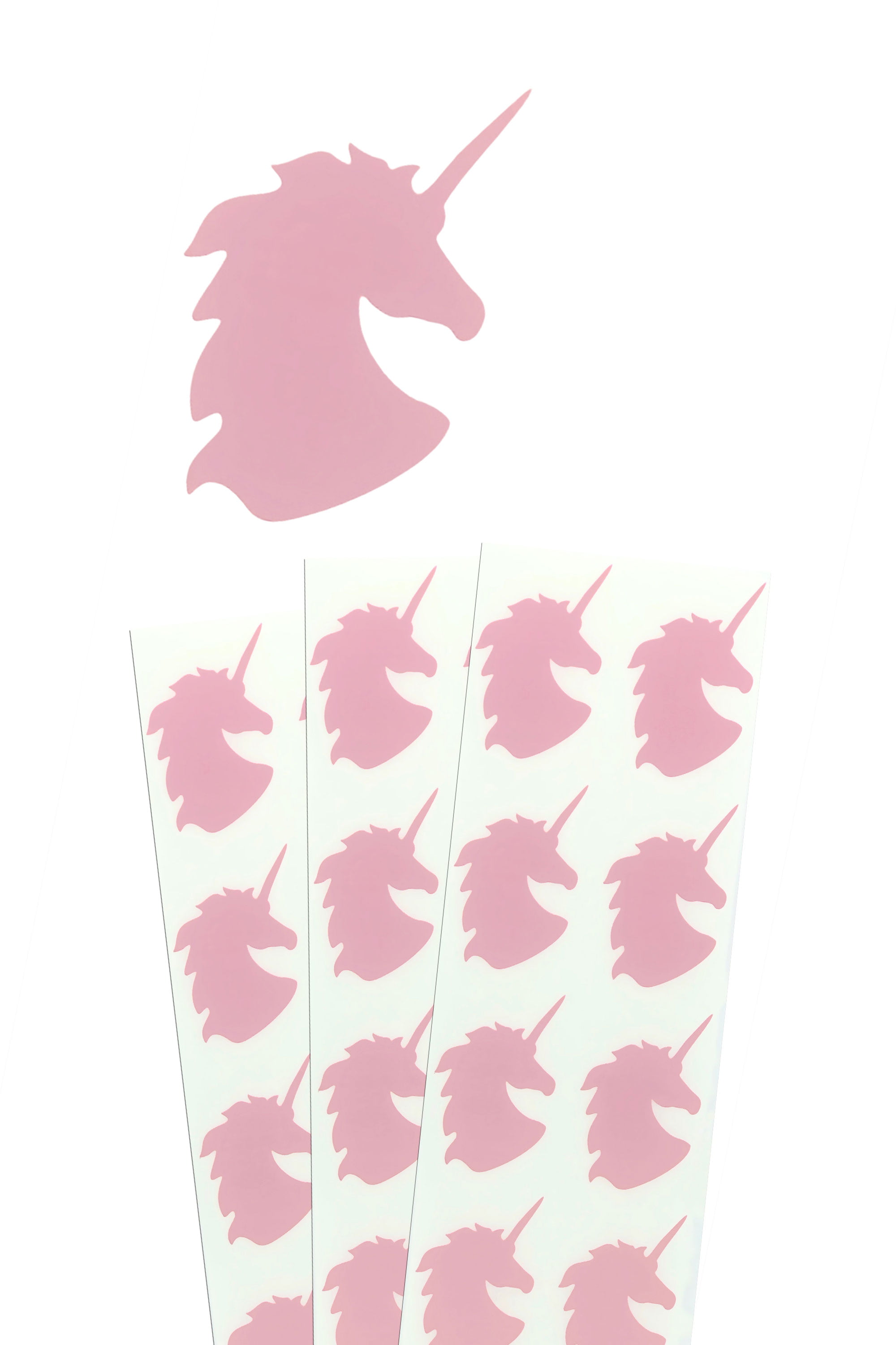 12 2'' rose gold GLITTER unicorn theme stickers birthday party envelope seals 