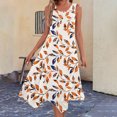 thumbnail image 1 of Ovzne Robes pour Femmes 2025 Robe Femmes Dames Mode Été Imprimée Sans Manches Col Rond Décontracté Débardeur Robe Vacances Robe Imprimée Liquidation, 1 of 7