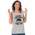 thumbnail image 3 of Chubby Unicorns Need Love Too Rhino Tank Top Tee Shirt Women Brisco Brands X, 3 of 6