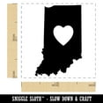 thumbnail image 2 of Indiana State with Heart Self-Inking Rubber Stamp Ink Stamper - Green Ink - Small 1 Inch, 2 of 7