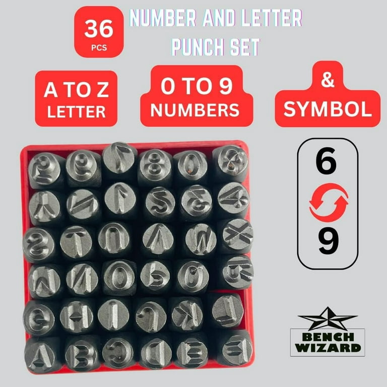 Numbers and Letters Punch Set 36 Piece