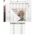thumbnail image 6 of No Hook Shower Curtain with Snap-in Liner, 4th of July Waterproof Fabric Bathroom Curtains, Independence Day Spring Floral Love Heart Rustic Bath Curtains & Mesh Top Window Standard 72''x72'', 6 of 6
