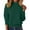 Blackish Green, variant on Women's Mock Neck Sweater, Solid Color Long Sleeve Pullover, Loose Fit Casual Basic Top, Fall Winter Everyday Knit Sweater, Simple Crewneck Pullover Yellow L