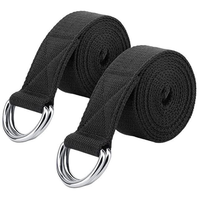 Bandas elásticas para ejercicios de estiramiento, fabricadas con algodón suave y duradero con hebilla de anillo