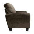 thumbnail image 3 of OakvillePark Arcadia Microfiber Fabric Upholstered Living Room Chair, Chocolate, 3 of 6