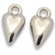 thumbnail image 1 of 50 colgantes de corazón con forma de corazón de melocotón de 2 mm con agujero pequeño, de platino, para collares, pulseras, pendientes y bisutería, de 7 x 13 mm., 1 of 1