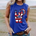 thumbnail image 4 of Graphic Tank Tops, Summer 2024 Sleeveless 4th of July Shirts Women Crew Neck Casual Flag Sunflower Print Tanks (S, Blue 12), 4 of 4